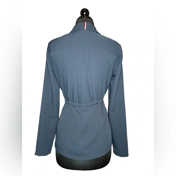 Tommy Hilfiger blouse. New with tags. Adjustable waist. Chiffon like 100polyest - Picture 4 of 8